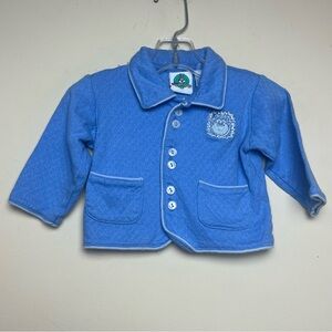 Vtg Baby Looney Tunes PJ Top Button Up Infant Size 12M Taz 90s